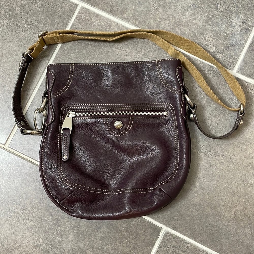 B. Makowsky Dark Brown Crossbody Bag